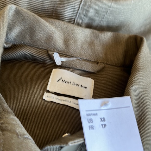 NWT H&M X Hart Denton Green Cargo Denim Suede Patch Jumpsuit Boiler Suit - Picture 9 of 9